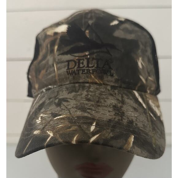 Delta Waterfowl Camouflage Mesh Back Adjustable Hat Cap Embroidered Outdoor Cap - Picture 1 of 7
